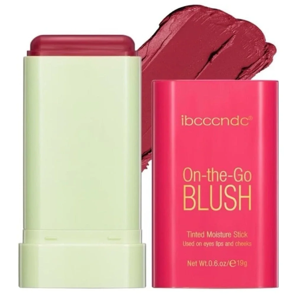 NEW On the Go Blush Waterproof/Sweatproof Stick for Eyes/Lips/Face, Hot Red